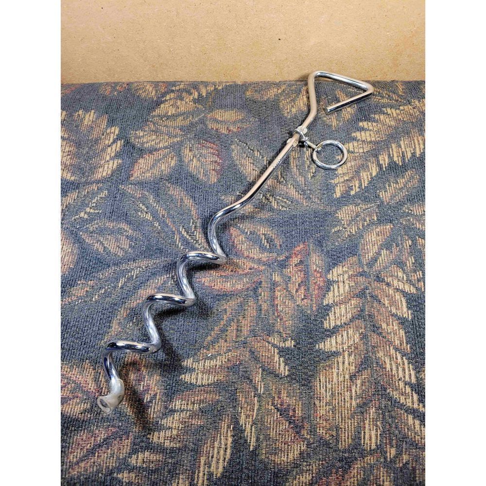 Heavy Duty Stainless Steel 18 Inch Spiral Dog Tie Out Stake- NWT